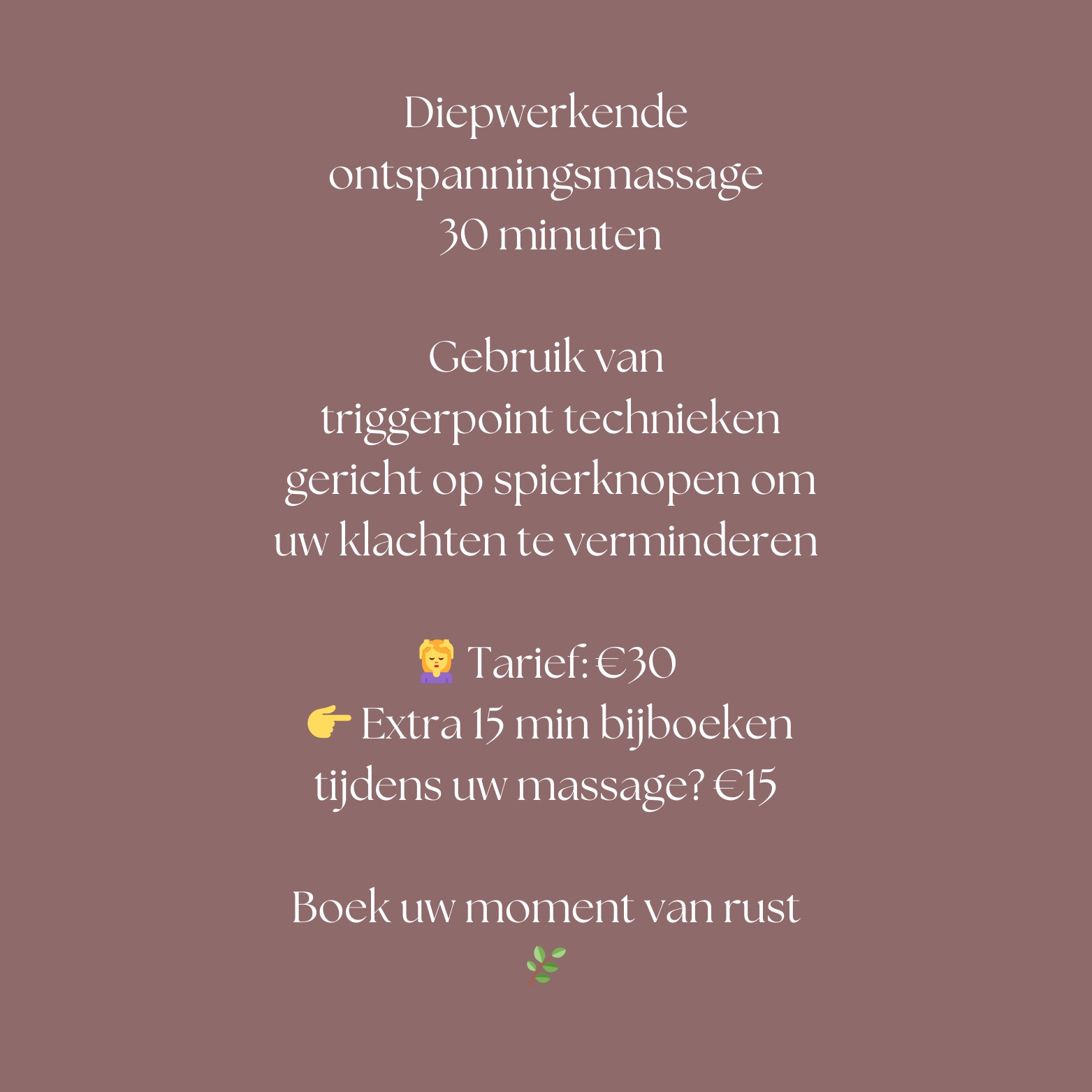 Ontspanningsmassage